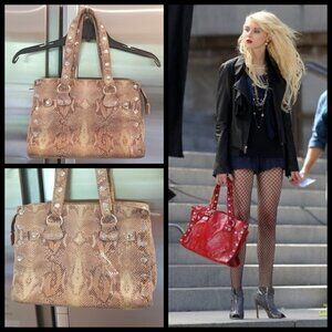 💕HAMMITT💕 Brentwood Bag ~ Textured 100% Leather Reptile Print Snakeskin *USED*